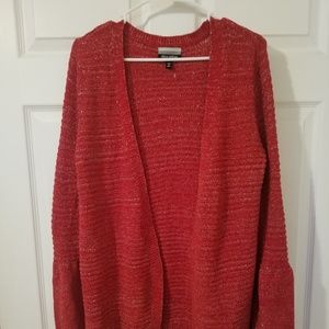 Allison Brittney Cardigan NWOT Small Red Shimmer